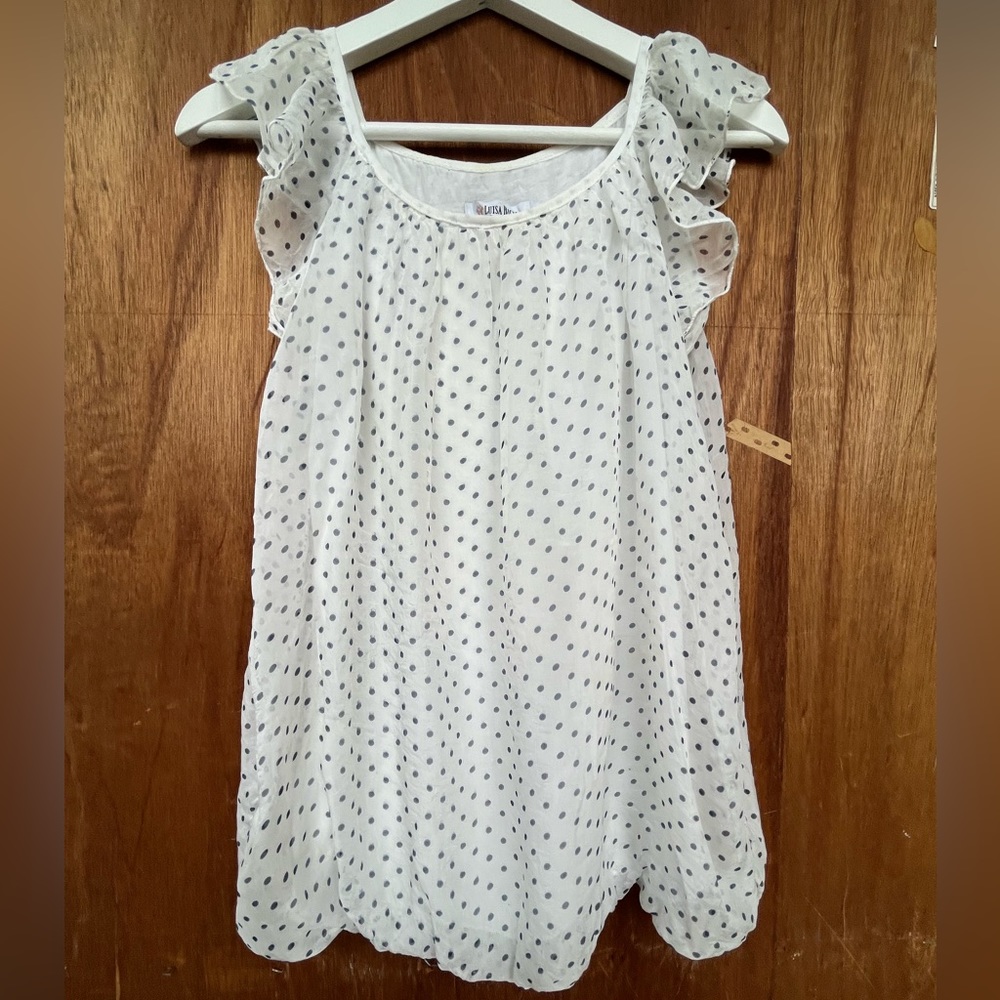 LUISA RICCI 100% Silk Cream‎ Woman’s Top Sz S
